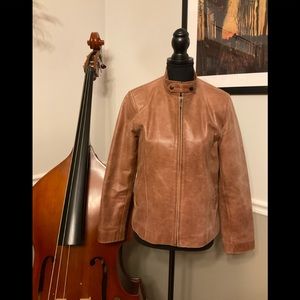 Echoes Leder real leather bomber style jacket